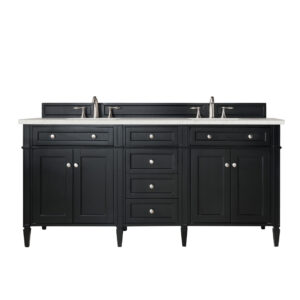 Brittany 72" Double Vanity, Black Onyx