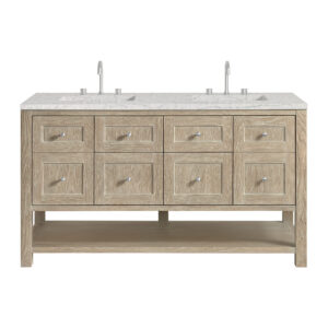 Breckenridge 60" Double Vanity, Whitewashed Oak