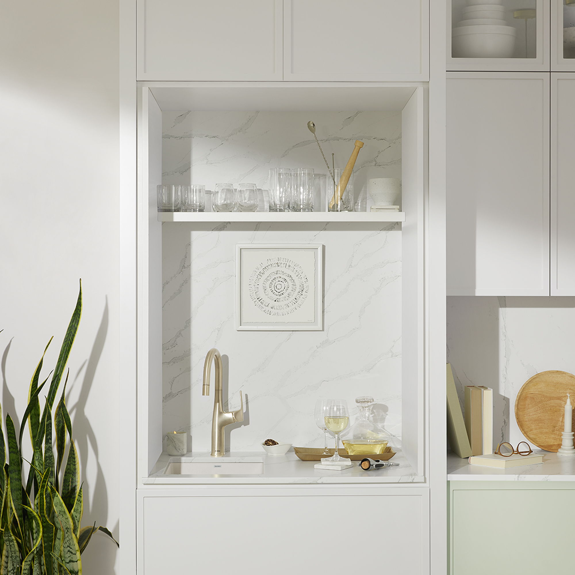 Blanco Rivana Pull-Down Bar Faucet 1.5 GPM - Satin Gold - Image 5