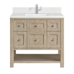 Breckenridge 36" Single Vanity, Whitewashed Oak