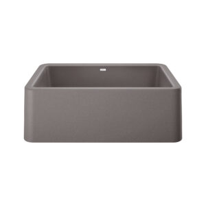 Blanco Ikon SILGRANIT 30″ Single Bowl Apron-Front Farmhouse Sink – Metallic Gray