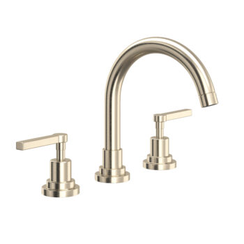 ROHL Lombardia® Widespread Lavatory Faucet With C-Spout In Satin Nickel