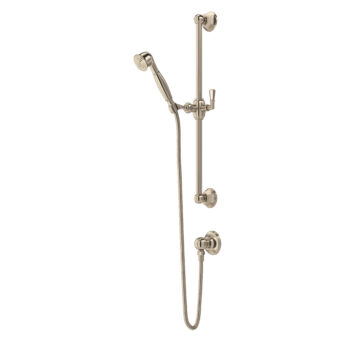 ROHL Handshower Set With 24" Slide Bar and Single Function Handshower In Satin Nickel