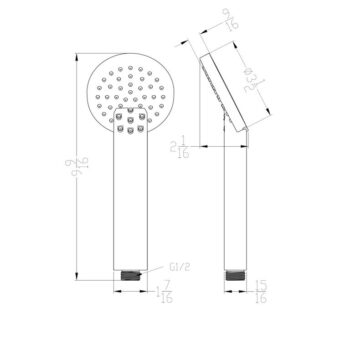 Dawn® Single Function Handshower, Brushed Nickel - Image 2