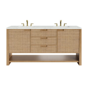 Solene 72" Double Vanity, Seaside Oak