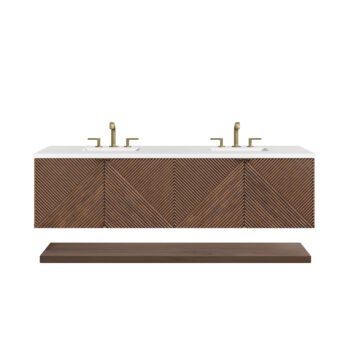 Marcello 48" Single Vanity, Chestnut w/ 3 CM Victorian Silver Silestone Top - Image 2