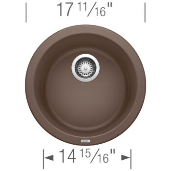 Blanco Rondo SILGRANIT 18" Dual Mount Bar Sink - Café - Image 4