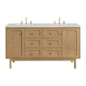 Laurent 60" Double Vanity, Light Natural Oak