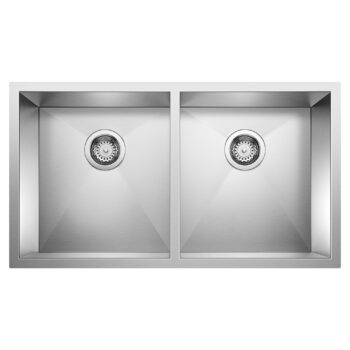 Blanco Precision R0 28" 50/50 Double Bowl Undermount Stainless Steel Kitchen Sink