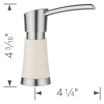 Blanco Artona Soap Dispenser - PVD Steel/Soft White - Image 3