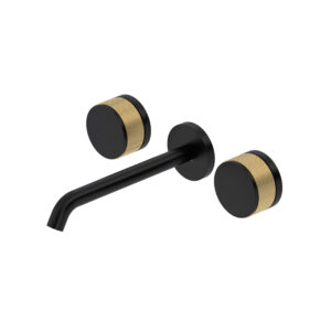 ROHL Amahle™ Wall Mount Lavatory Faucet Trim In Matte Black/Platinum