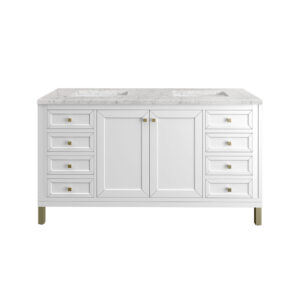 Chicago 60" Double Vanity, Glossy White