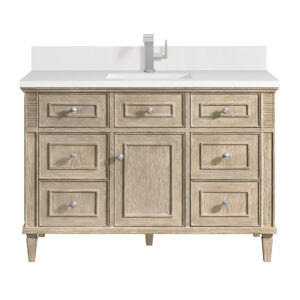 Lorelai 48" Single Vanity, Whitewashed Oak