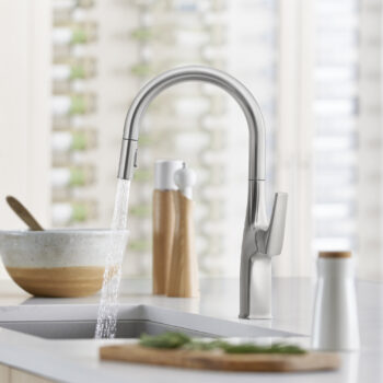 Blanco Rivana High-Arc Pull-Down Dual-Spray Kitchen Faucet 1.5 GPM - PVD Steel - Image 3