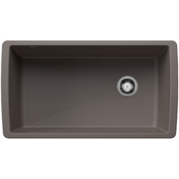 Blanco Diamond SILGRANIT 33" Super Single Undermount Kitchen Sink - Volcano Gray
