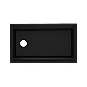 ROHL Allia™ 33″ Fireclay Undermount Chef/Workstation Sink In Satin Black