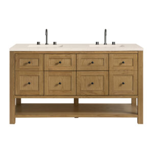 Breckenridge 60" Double Vanity, Light Natural Oak