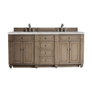Bristol 72" Double Vanity, Whitewashed Walnut