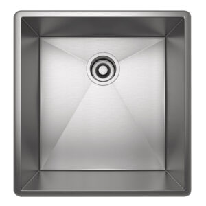 ROHL Forze™ 17″ Single Bowl Stainless Steel Kitchen Or Bar/Food Prep Sink In Brushed Stainless Steel