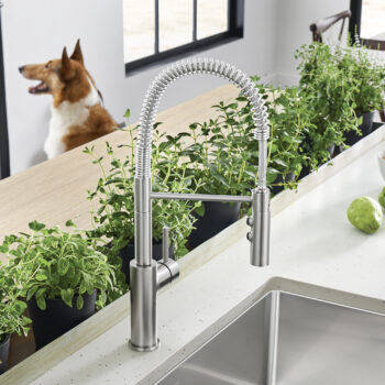 Blanco Catris Semi-Pro Pull-Down Dual-Spray Kitchen Faucet 1.5 GPM - PVD Steel - Image 6