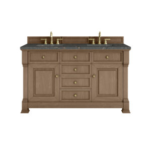 Brookfield 60" Double Vanity, Pecan