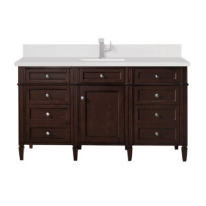 Brittany 60" Single Vanity, Burnished Mahogany