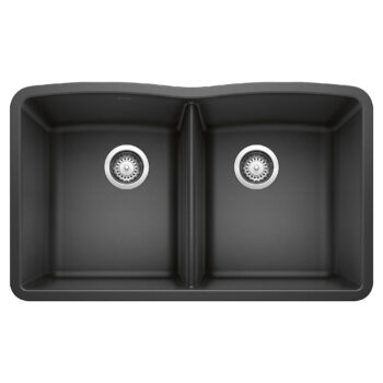 Blanco Diamond SILGRANIT 32" 50/50 Double Bowl Undermount Kitchen Sink - Anthracite