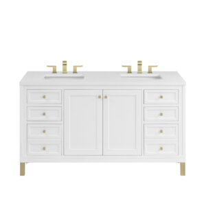 Chicago 60″ Double Vanity, Glossy White