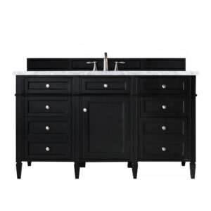 Brittany 60" Single Vanity, Black Onyx