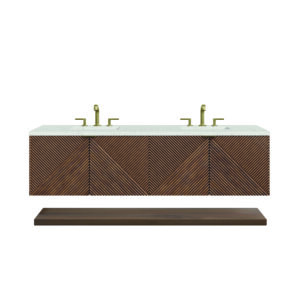 Marcello 48" Single Vanity, Chestnut w/ 3 CM Victorian Silver Silestone Top