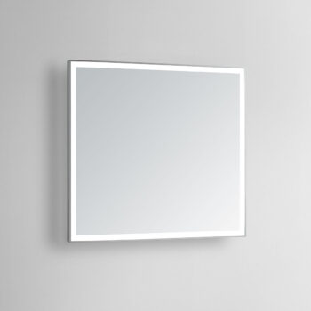 Vera 32x32 Lighted Bathroom Vanity Mirror  - Silver