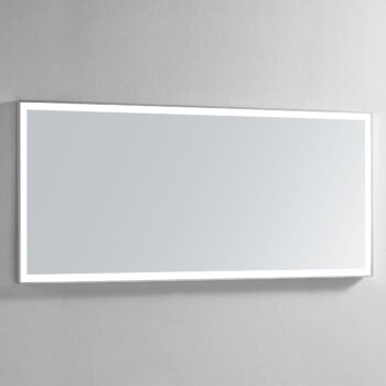 Vera 70x32 Lighted Bathroom Vanity Mirror  - Silver