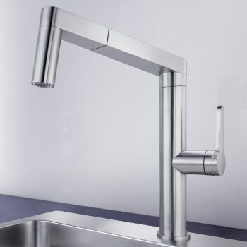 Blanco Panera Low Arc Pull-Out Dual-Spray Kitchen Faucet 1.5 GPM - Stainless Steel - Image 5