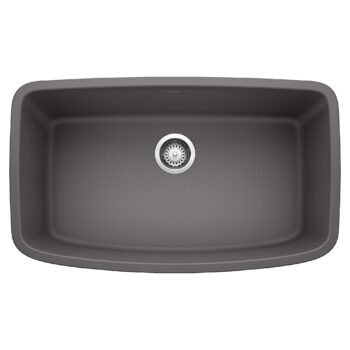 Blanco Valea SILGRANIT 32" Super Single Undermount Kitchen Sink - Cinder