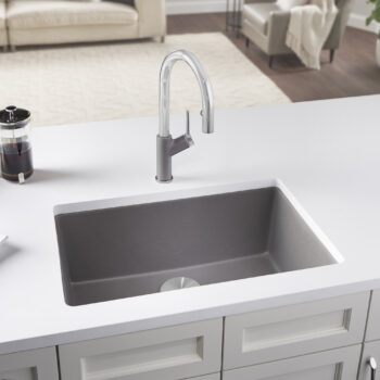 Blanco Precis SILGRANIT 27" Single Bowl Undermount Kitchen Sink - Anthracite - Image 2