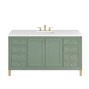 Chicago 60″ Single Vanity, Smokey Celadon