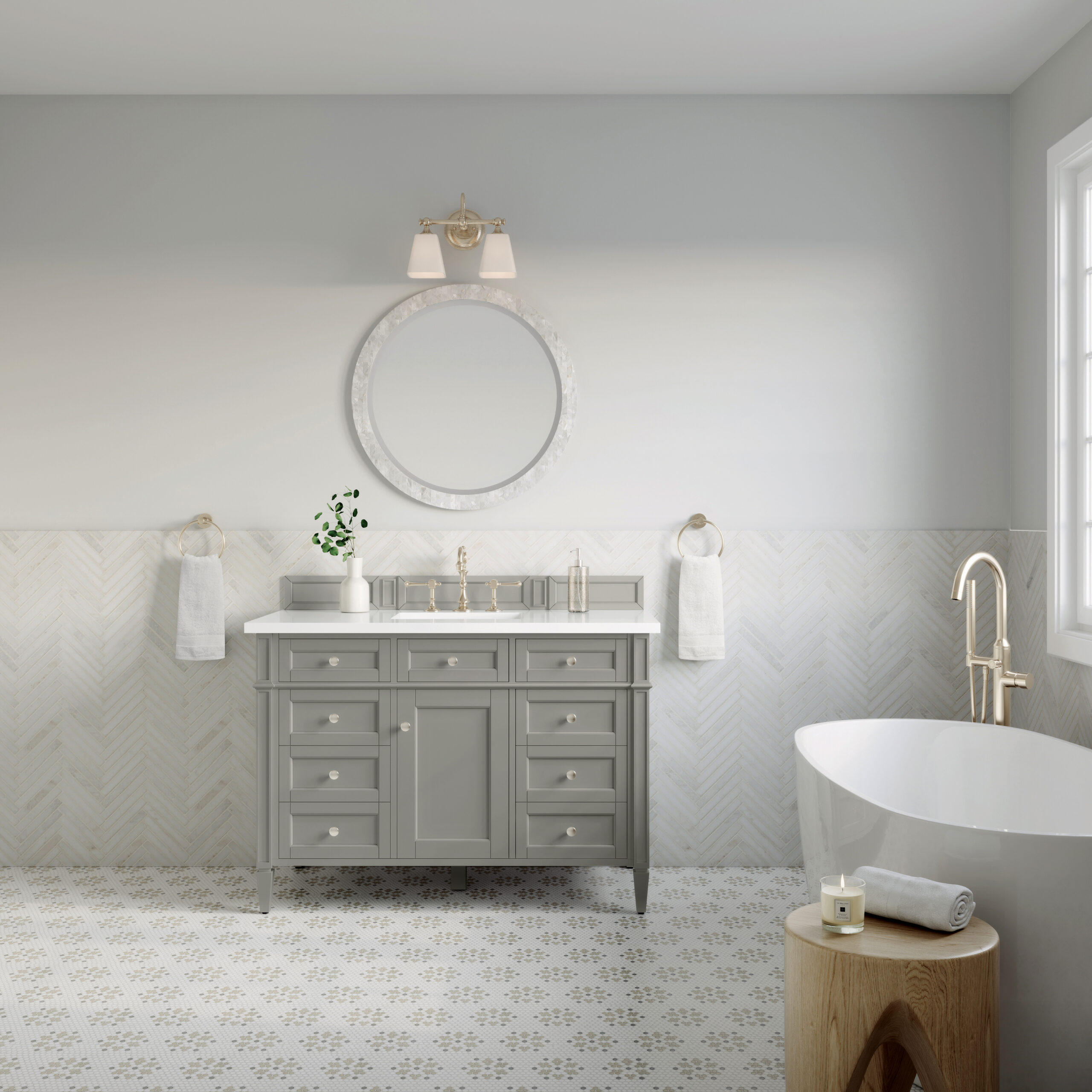 Brittany 48" Single Vanity, Urban Gray