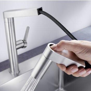 Blanco Panera Low Arc Pull-Out Dual-Spray Kitchen Faucet 1.5 GPM - Stainless Steel - Image 7