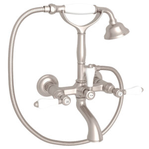 ROHL Exposed Wall Mount Tub Filler In Satin Nickel