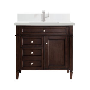 Brittany 36" Single Vanity, Burnished Mahogany