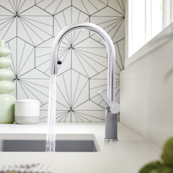 Blanco Urbena Pull-Down Dual-Spray Kitchen Faucet 1.5 GPM - Chrome/Metallic Gray - Image 2