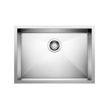 Blanco Quatrus R0 25" Single Bowl Undermount ADA Stainless Steel Kitchen Sink