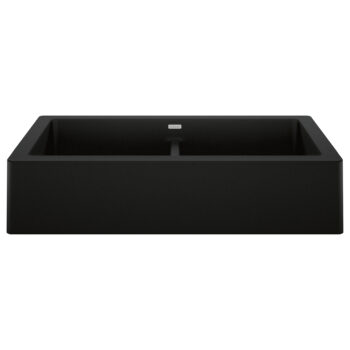Blanco Vintera SILGRANIT 33" Double Bowl Apron-Front Farmhouse Sink - Coal Black