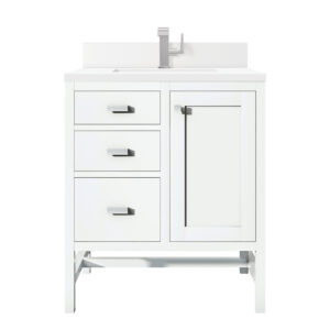 Addison 30" Single Vanity, Glossy White