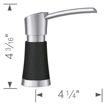 Blanco Artona Soap Dispenser - PVD Steel/Coal Black - Image 3