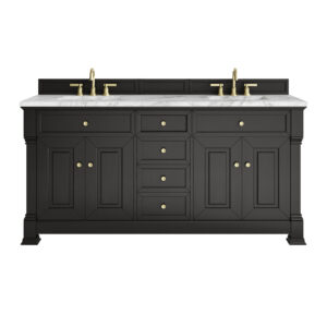 Brookfield 72" Double Vanity, Black Onyx