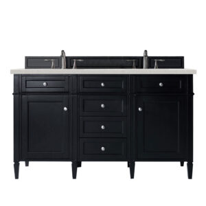 Brittany 60" Double Vanity, Black Onyx