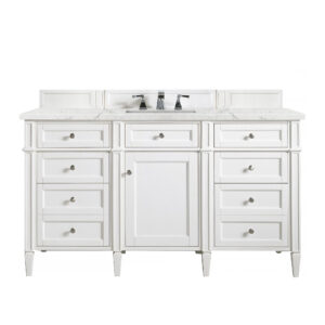Brittany 60" Single Vanity, Bright White