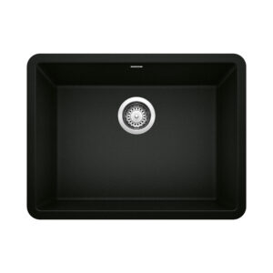 Blanco Precis SILGRANIT 24″ Single Bowl Undermount Kitchen Sink – Coal Black