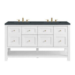 Breckenridge 60" Double Vanity, Bright White